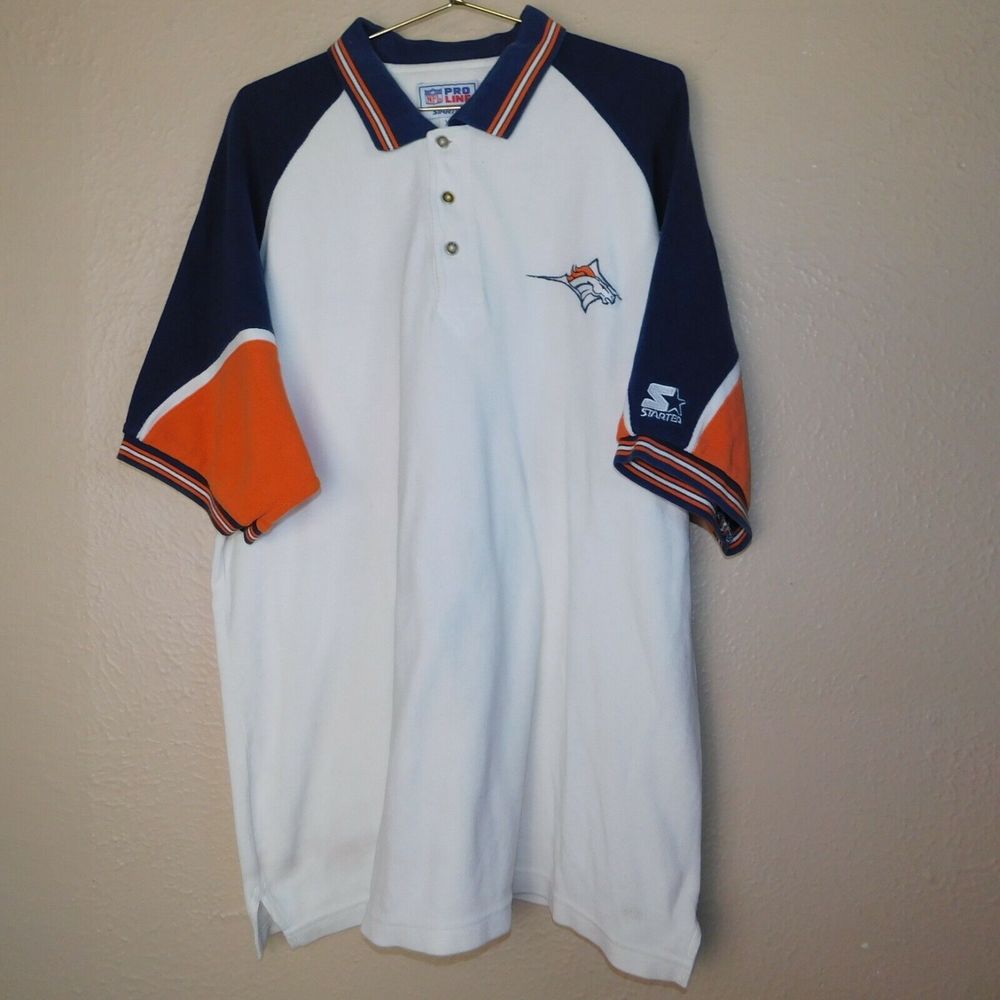 Vintage NFL Polo Shirt Adult XL Pro Line Starter Denver Broncos